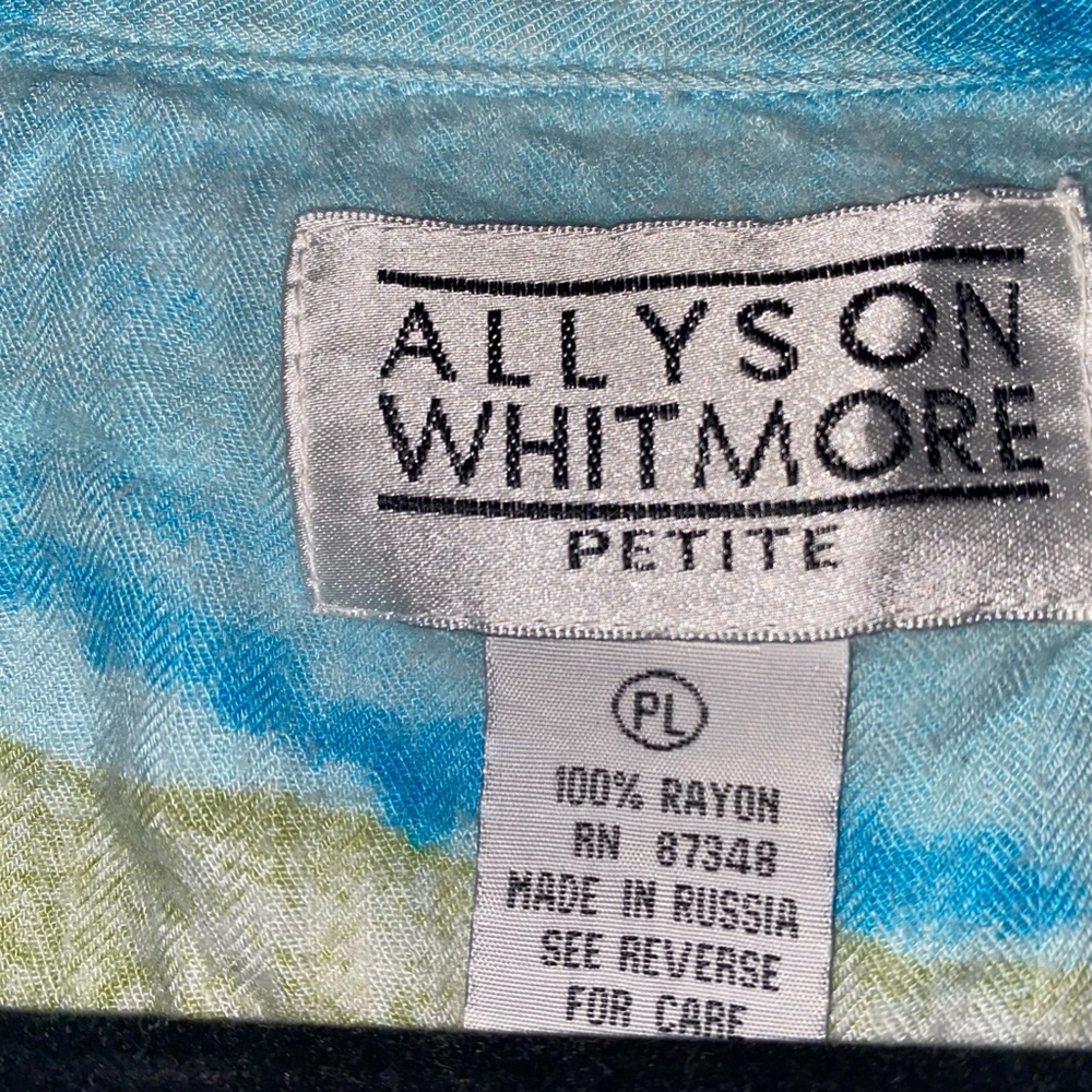 Women's Allyson Whitmore Nautical Shirt, Petite, Light Blue, Multi - Picture 3 of 4